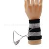 Fibra de Plata Ion de Plata Alambre de Plata Conductivo Pulso Electroterapia Electrodo Carga USB Doble Hebilla Muñeca Masajeador de Fisioterapia