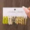 Set de Aretes Minimalistas Transfronterizos Europeos y Americanos para Mujer, Versátil y Elegante, Audaz y Elegante, Aretes de Alta Gama para Mujer, Estilo Vacacional