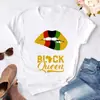 Estación Independiente Transfronteriza Código Europeo AliExpress Base Transfronteriza Camiseta 2022 para Mujer Camiseta de Manga Corta Estampada Mapa de África
