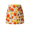 Conjunto de Vacaciones en la Playa con Camisola Corta Dopamine Sweet Girl Daisy con Copas y Falda Floral Estilo Pintura al Óleo