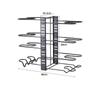 Estante para ollas vertical ajustable para encimera de cocina y hogar, venta al por mayor transfronteriza de Amazon