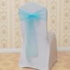 Gaze para Encosto de Cadeira de Casamento em Hotel Transfronteiriço Flor para Encosto de Cadeira Laço Decorativo para Encosto de Cadeira Tiras de Organza Gaze de Vidro para Cadeira