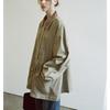 FP Casaco de Trabalho Caseiro Feminino 24ss Outono e Inverno Algodão Puro Gola com Costura Jaqueta Casaco Casual Coreano de Comprimento Médio