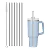 Canudo de Aço Inoxidável 304 para Copo de Carro de 40 oz Canudo para Café Chá com Leite Portátil para Misturar Canudo de Metal de Grau Alimentício