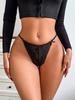2025 Popular Europeo y Americano Sexy Encaje Cintura Baja Media Cadera Transpirable Ropa Interior Sexy para Mujeres Venta al por Mayor Venta Caliente Estilo Delgado