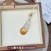 Colgante de ágata natural "Hebilla de la Paz" con orejas de gato, amuleto de calcedonia "Sin Preocupaciones", colgante de Buda y flor de loto