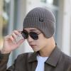 Sombrero para Hombre Nuevo Otoño e Invierno Espesado Cálido Sombrero de Punto Transfronterizo Coreano Sombrero Protector de Orejas Lana para Hombre Invierno