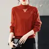 Direto do FabricanteNovo Suéter de Tricô Feminino Gola Alta Meia Cor Sólida Curto Espesso Moda Camisa Básica Outono/Inverno