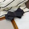 Estilo Coreano Camada Dupla Jeans Laço Presilha Banana Tecido Texturizado Bolinhas Presilha Vertical Parte de Trás da Cabeça Rabo de Cavalo Semi-Preso