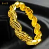 Pulsera de Aleación Chapada en Oro de Venta Caliente Novia de Dubái India Lujo Ligero para Mujer Boda Oro Arena Pulsera Joyería Al por Mayor