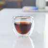 Taza de Doble Pared con Forma de Huevo Transparente Simple para el Hogar Sin Asa Taza para Bebidas Café Latte Té de Flores Taza de Vidrio de Alto Borosilicato