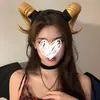 Diadema de cuerno de diablo de súcubo para fiesta de Halloween oscura, diadema de cuerno de cabra, accesorios para el cabello de cosplay, diadema de cuerno