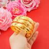 Pulsera de imitación de lujo de moda 24k oro dragón y fénix lisa para mujer pulsera de empujar y tirar estilo étnico puesto pulsera de oro