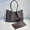 Bolso Tote Tejido a Mano de Piel de Vaca 2025 Cuero Genuino Estilo Francés Casual Portátil Sensación de Alta Gama Bolso de Hombro Cruzado para Mujeres