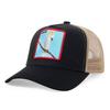 Especial transfronterizo para gorra de béisbol de malla con parche de animal y protección solar, bordado europeo y americano, gorra de béisbol de camionero de comercio exterior