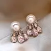 Nuevos Pendientes de Perlas Doble Cara para Mujer, Lujo Ligero, Gama Alta, Pendientes Elegantes, Nuevo Estilo 2024, Pendientes de Nicho y Únicos