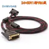 Cabo DVI para VGA vermelho e preto 1,5m cabo de monitor 1,5m cabo adaptador DVI para conectar computador à TV LCD