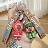 Llavero de capibara lindo de dibujos animados transfronterizo, llavero de muñeca tridimensional, colgante para mochila escolar, coche, regalo, venta al por mayor