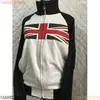 Jaqueta de outono de rua estilo europeu e americano INS transfronteiriça com design de moda exclusivo, cardigã com estampa de bandeira Y2K, moletom de corte solto