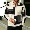 Amazon Wish nueva colección primavera/otoño: Polos con cremallera y manga larga impresos en 3D para hombre, disponibles para pedidos personalizados