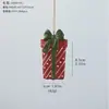 Nuevos colgantes decorativos vintage de resina tridimensional transfronterizos, paquete de regalo de guirnalda, adornos de campana para árbol de Navidad, decoraciones navideñas