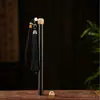 Tubo de Incienso Lacado de Sándalo Morado, Portainciensos Estilo Chino, Artesanía de Tubo de Incienso de Palo de Rosa Africano