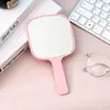 Espejo de mano con mango, espejo de maquillaje portátil para estudiantes, espejo de maquillaje de alto valor, logotipo al por mayor