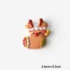 Set de Oso de Peluche Navideño Brillante DIY Accesorios de Resina Adornos Imanes para Refrigerador Llaveros Hechos a Mano Crocs Mayoreo