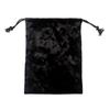 Bolsa de terciopelo negro con cordón para joyas y juguetes, bolsa para dados, bolsa de tela para belleza, asa de cristal, almacenamiento universal, bolsa con cordón