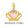 Kaiwei Venta Caliente Moda Madagascar Imitación Hibisco Cristal Colgante Temperamento de Reina Corona Diamante Rosa Colgante Collar