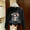 Camiseta de manga larga para niña, algodón puro, nueva y elegante para primavera y otoño 2026, top versátil para niños, camiseta básica para niñas para usar en capas