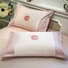 Fundas de almohada de seda helada de verano frescas y sencillas, juego de dos, 48x74 cm, fundas de almohada de ratán helado para uso doméstico, funda interior para núcleo de almohada de niños