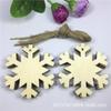 Suministro transfronterizo de corte láser colgante de Navidad decoración navideña colgante DIY colgante de copo de nieve de madera