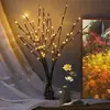 Luces de cadena LED de rama de simulación, diseño de ambiente interior, luces decorativas de batería, luces de cadena creativas de arreglo de flores estrella