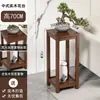 Soporte de exhibición de piedra, soporte para pecera, base, mesa auxiliar, mesa de rincón, soporte para plantas, sala de estar de madera maciza de pie
