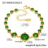 Azucarero Joyería Exquisita Europea y Americana Acero Inoxidable Piedra de Cristal Tobillera Combinación Verano Simple Lujo Ligero Versátil Accesorios para el Pie Venta al por Mayor
