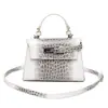 Bolso de mujer transfronterizo, nuevo modelo 2026, bolso de mano retro simple y elegante con estampado de cocodrilo, bolso de hombro, bolso cruzado, bolso Kelly