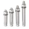 Parafusos de Expansão em Aço Carbono 8*80 Zinco 10*100 Âncoras de Expansão Embutidas para Ancoragem de Parede de Tubo Certificação de Conformidade M10100