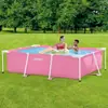 Soporte original genuino INTEX para piscina de estructura rectangular rosa para piscina casera de niños, engrosado 28266