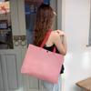 Tienda de ropa para mujer de alta gama de celebridad de Internet, hebilla oculta, portátil, para llevar al hombro o a la espalda, bolsa de compras de regalo no tejida, bolsa tridimensional publicitaria de protección ambiental engrosada