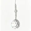 Atrapasoles de campanilla de viento de cristal transfronterizo colgante de luz de cristal bola facetada azul y blanca adorno para coche decoración de Navidad