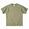 Camiseta Blanca Pura de Algodón Puro de Peso Pesado de 400 g, Manga Corta, Gruesa y No Transparente, Top de Color Sólido, Corte Holgado, Camiseta Blanca Unisex Básica de Media Manga