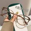 Montura de gafas para miopía ojo de gato ins europea y americana femenina 52 con lente de alto astigmatismo montura pequeña lisa gafas de luz plana
