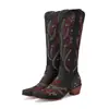 En nombre de Europa y los Estados Unidos comercio exterior botas de mujer transfronterizas moda manga bordada botas de vaquero occidentales botas altas X2306010