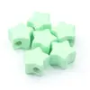 Cuentas de Color Sólido Acrílicas Flores Macarrón Corazón Estrella de Cinco Puntas Cuentas Sueltas Pulsera DIY Accesorios para Joyería Cuentas de Gelatina
