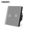 Panel de interruptor táctil de vidrio templado estándar europeo tipo 86 transfronterizo Control de fuego único Control único Interruptor con sensor táctil Venta al por mayor