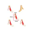 Accesorios de Joyería de Aleación para Hacer Manualidades con Forma de Gota de Aceite Bolsita de Maquillaje para Niñas Accesorios de Tacones Altos Pulsera Pendientes Colgante W507