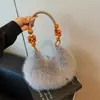 Moda Informal de Moda de Felpa para Otoño 2026, Bolso de Mano de Color Sólido Único, Bolso de Hombro y Bolso de Axila