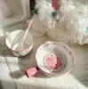 Juego de vajilla para envío directo para uso doméstico, color bajo vidriado, alto valor estético, juego de platos y tazones de cerámica de dibujos animados, vajilla de cerámica