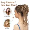 Peluca, accesorio para el cabello estilo europeo y americano, largo y voluminoso, postizo para mujer de aspecto natural, peinado de moño, moderno y versátil, nuevo en stock